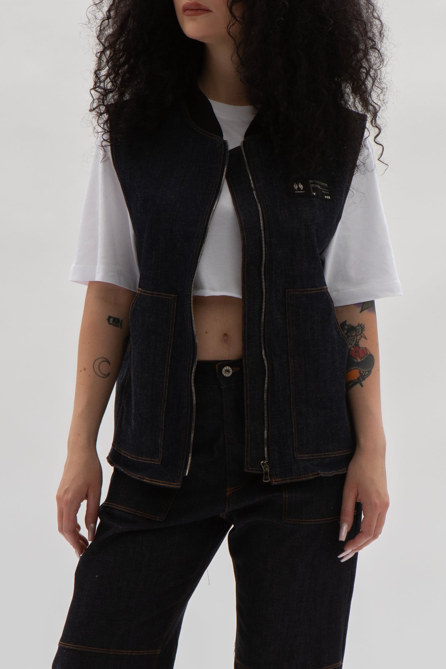 VEST INDIGO DENIM