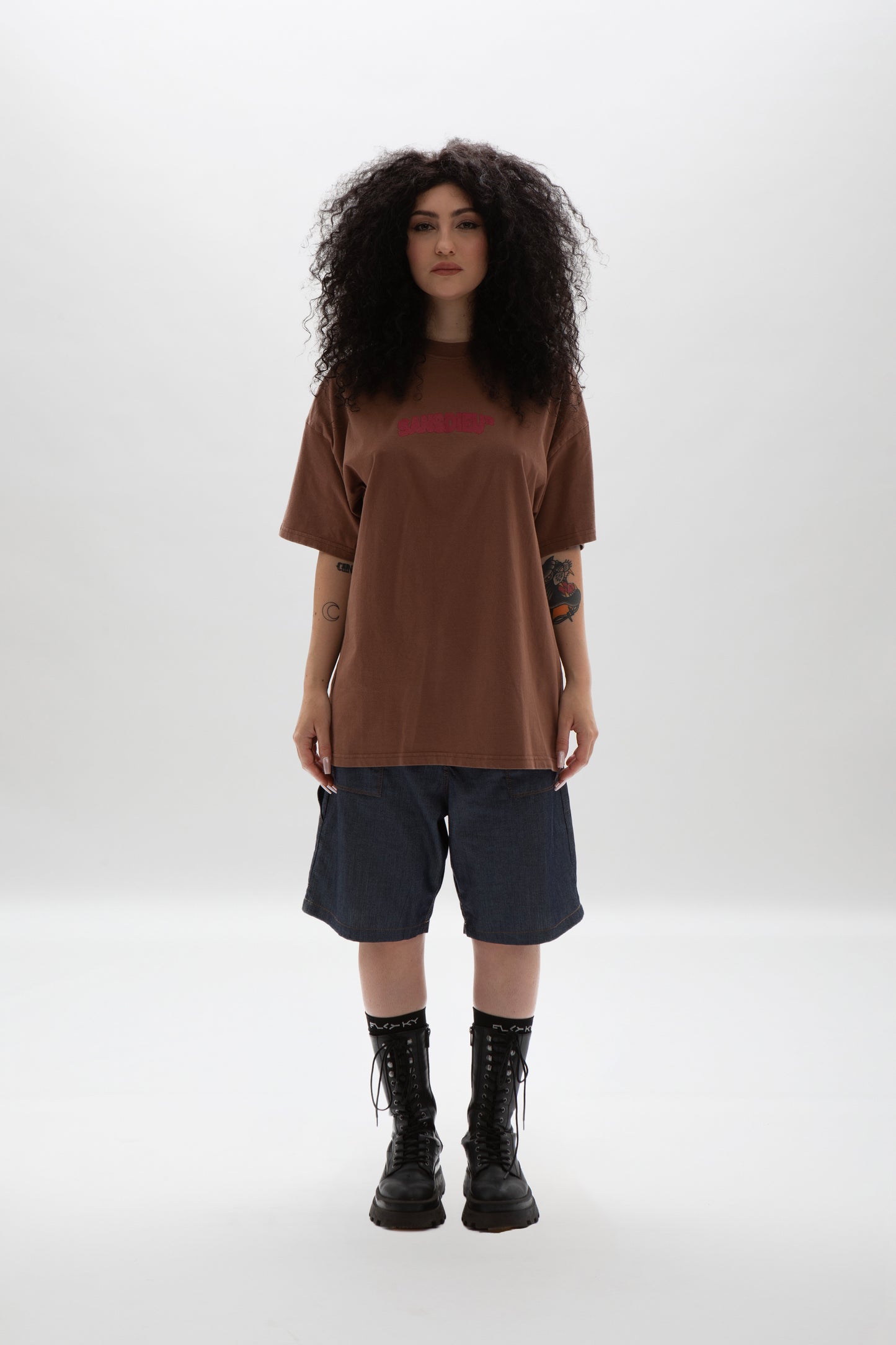 T SHIRT BOXY BROWN