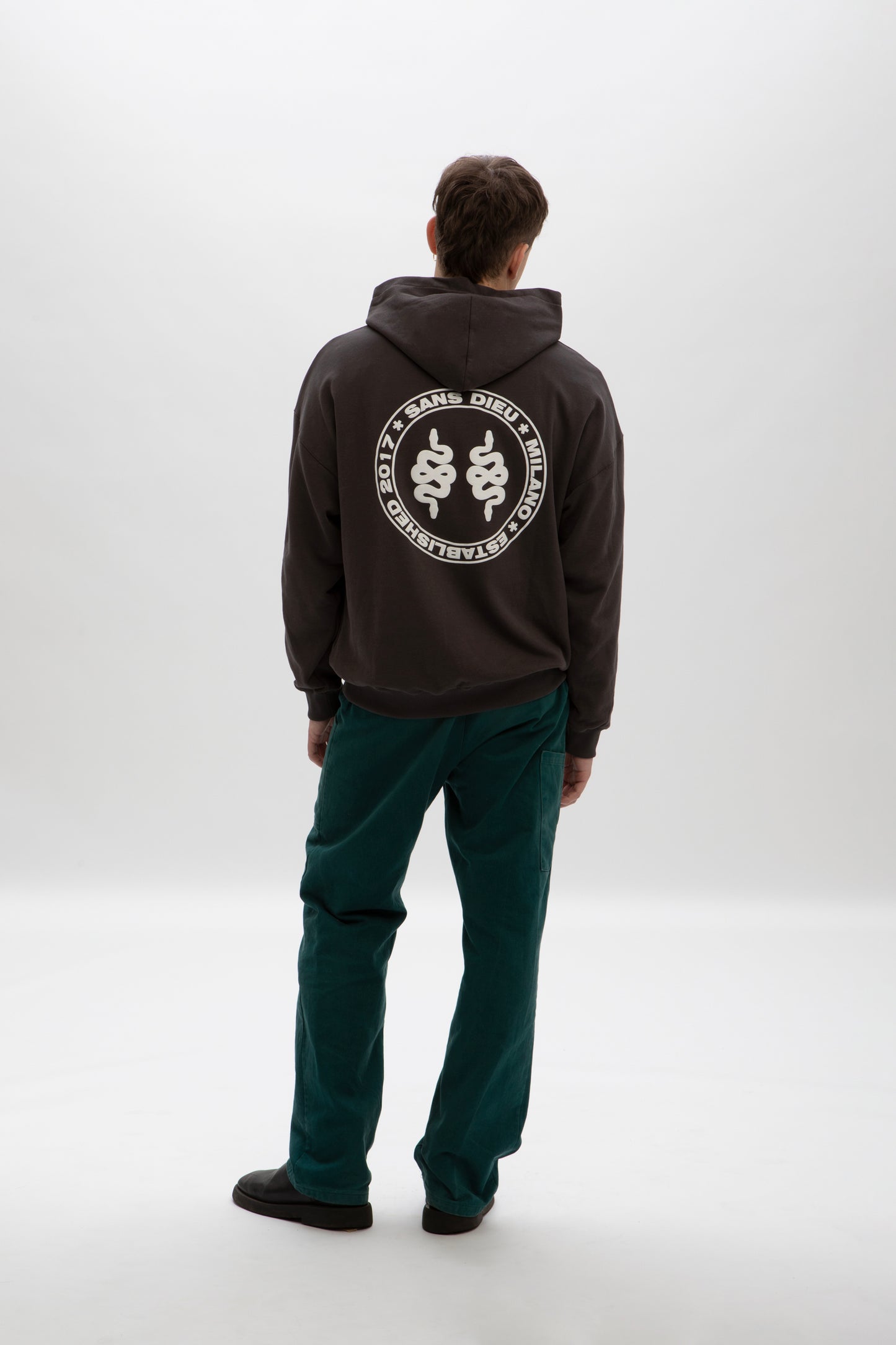 HOODIE TM WASHED BLACK