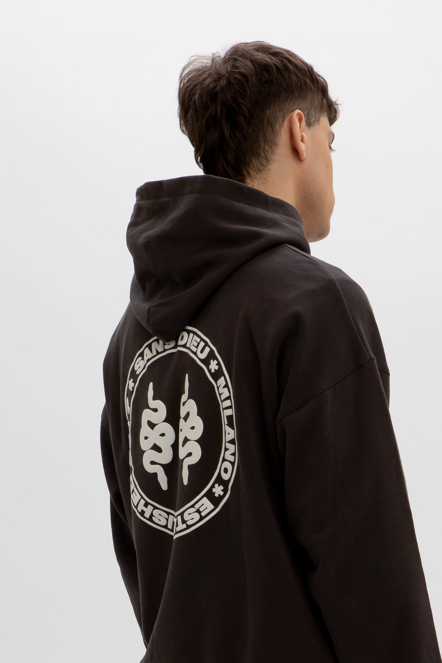 HOODIE TM WASHED BLACK